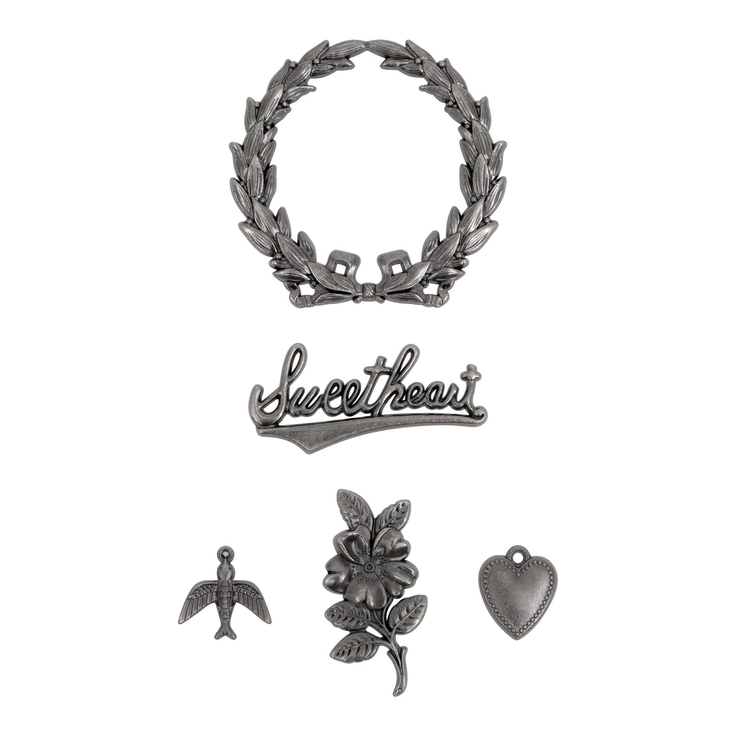 Idea-ology Tim Holtz Adornments Sweetheart-5 Pieces