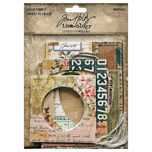 Idea-ology Tim Holtz Layer Frames Montage - 12 Pcs
