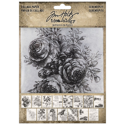 Idea-ology Tim Holtz Collage Paper Serendipity-30 Pieces