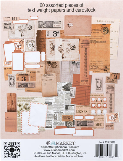 49 And Market Color Swatch: Terracotta Ephemera Stackers