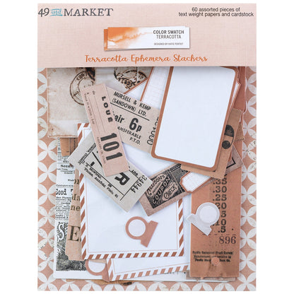 49 And Market Color Swatch: Terracotta Ephemera Stackers