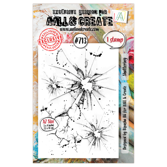 #713 - A7 Clear Stamp Set - Shattering