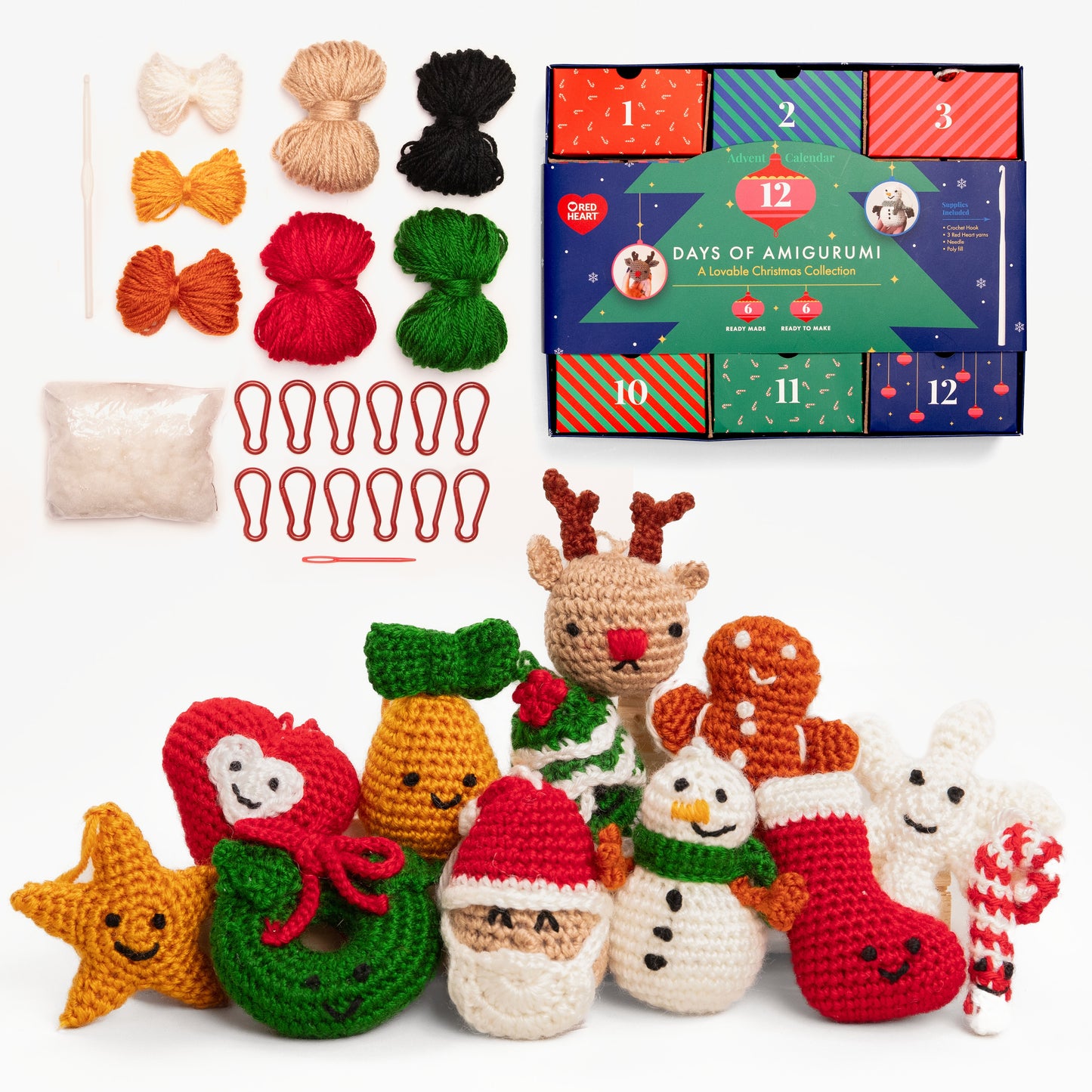 Red Heart Advent Calendar Kit - Six Make & Six To Make