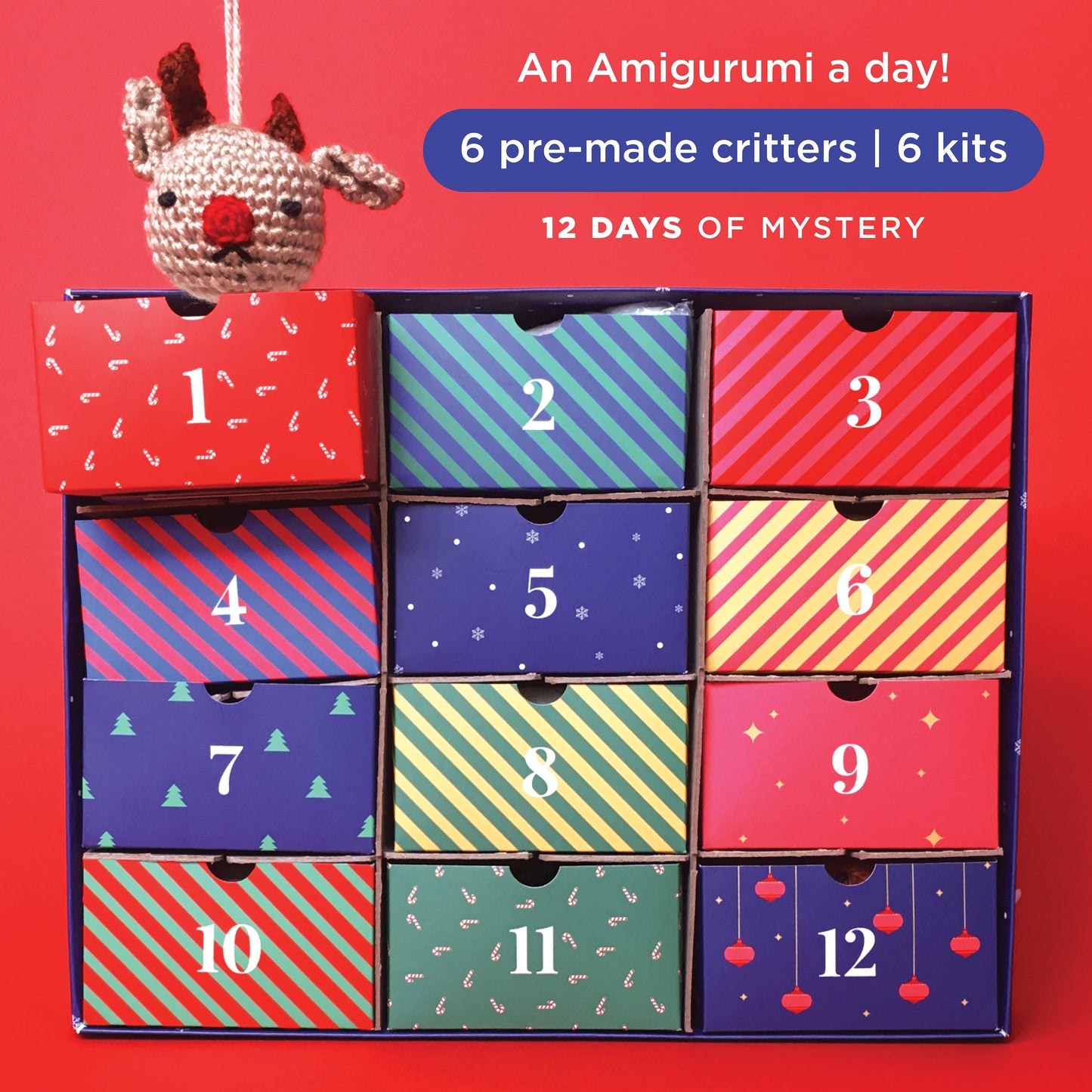 Red Heart Advent Calendar Kit - Six Make & Six To Make