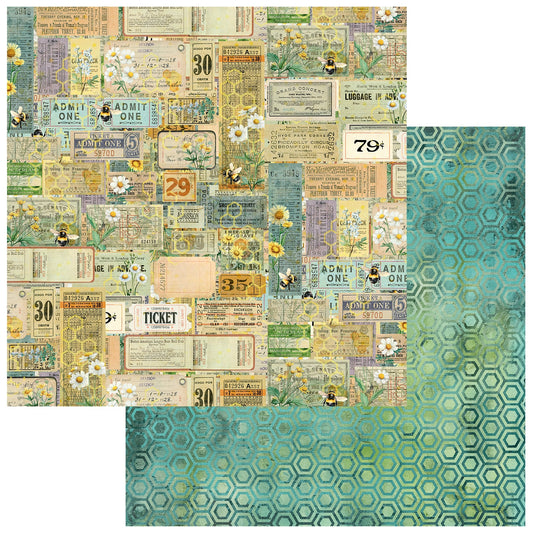 49 And Market Botanical Buzz Double-Sided Cardstock 12"X12" - Vibrant