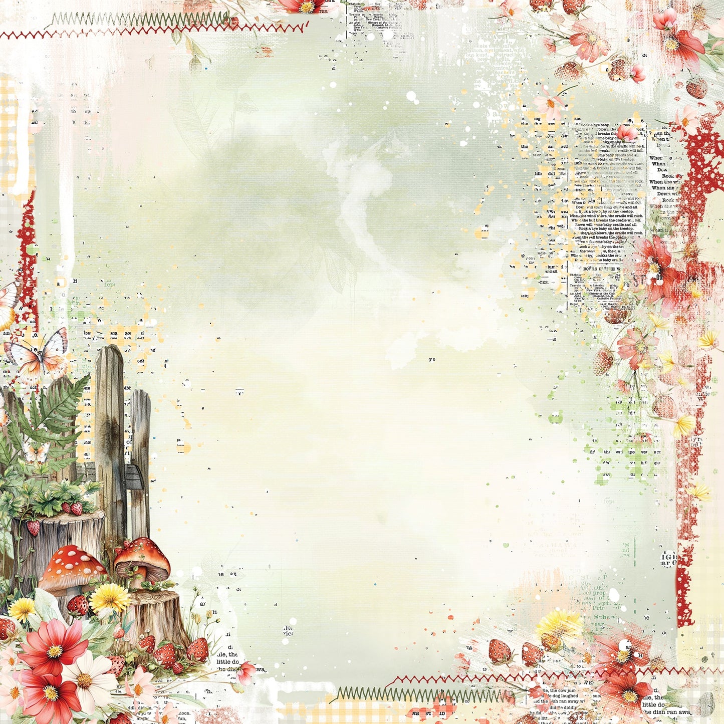 49 And Market Nature's Haven Double-Sided Cardstock 12"X12" - Quiet Place