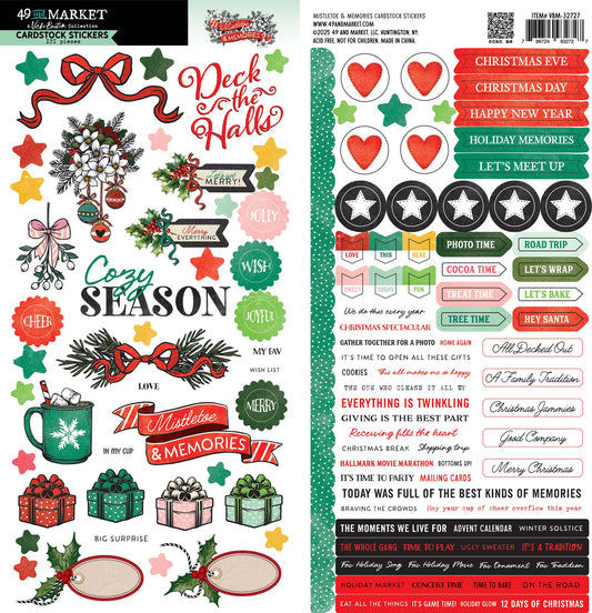 49 And Market Mistletoe And Memories Cardstock Stickers