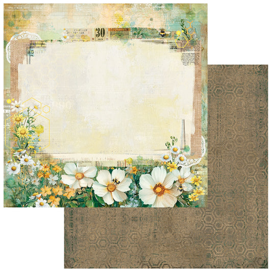 49 And Market Botanical Buzz Double - Sided Cardstock 12"X12" - Meadow