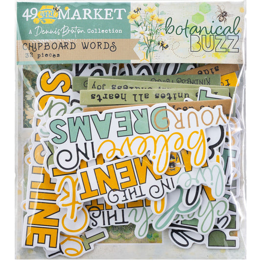49 And Market Botanical Buzz Chipboard Set