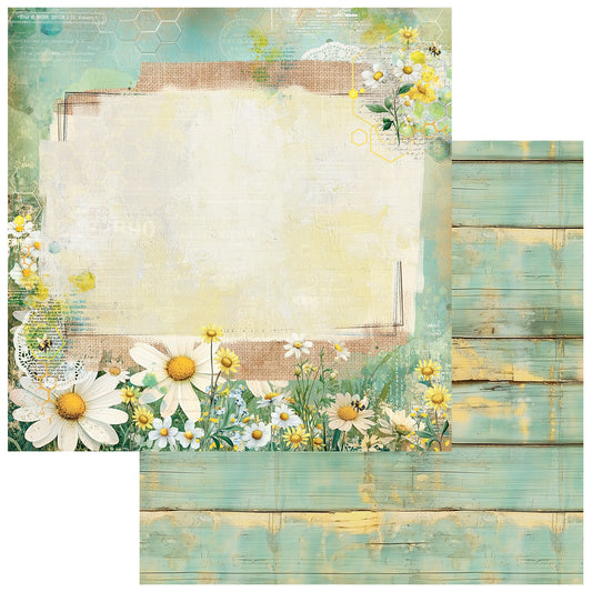 49 And Market Botanical Buzz Double - Sided Cardstock 12"X12" - Fresh