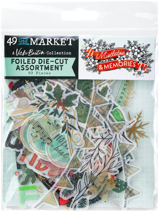 49 And Marketing Mistletoe And Memories Die-Cuts - Foiled