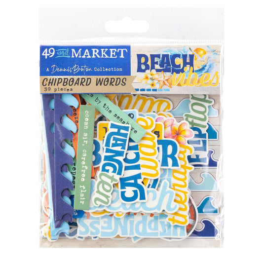 49 And Market Beach Vibes Chipboard Set