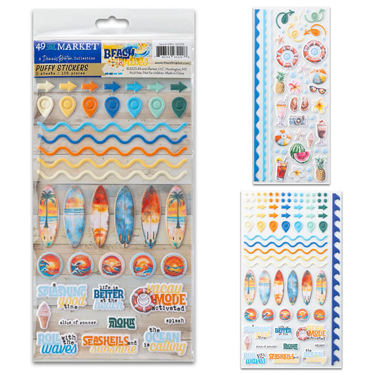 49 And Market Beach Vibes Puffy Stickers