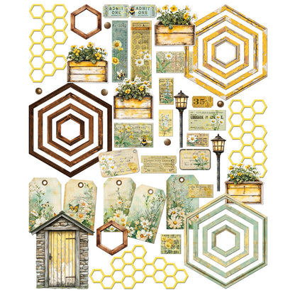 49 And Market Botanical Buzz Die-Cuts - Elements