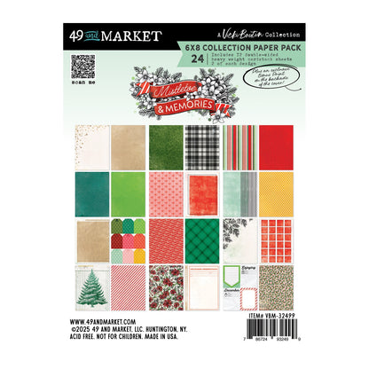 49 And Market Mistletoe And Memories Paper Pack 6"X8"
