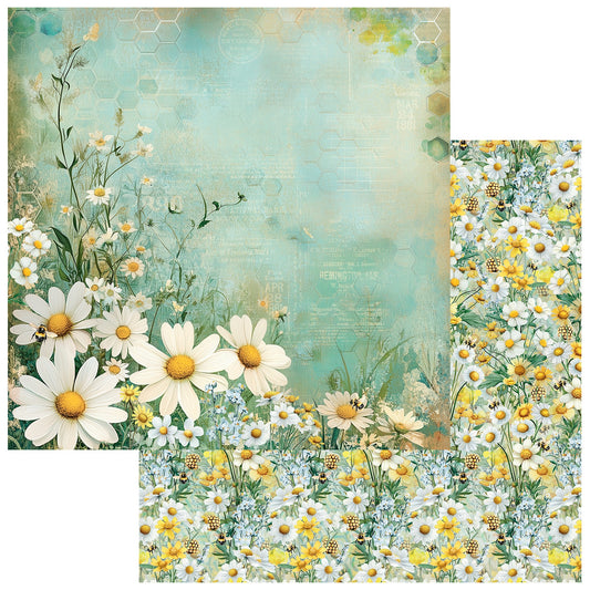 49 And Market Botanical Buzz Double - Sided Cardstock 12"X12" - Fragrant