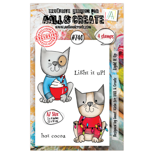 #740 - A7 Clear Stamp Set - Light It Up