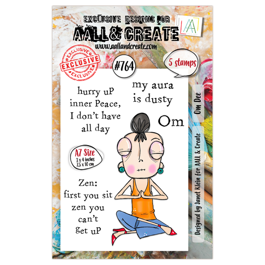 #764 - A7 Clear Stamp Set - Om Dee