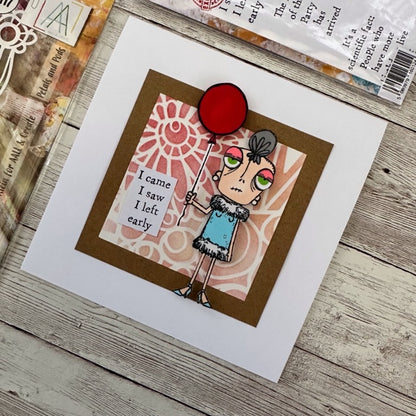 #783 - A7 Clear Stamp Set - Party Time Dee