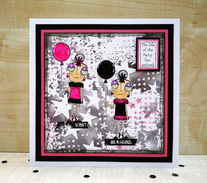 #783 - A7 Clear Stamp Set - Party Time Dee