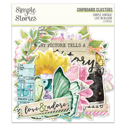 Simple Stories Simple Vintage Life in Bloom Chipboard Clusters