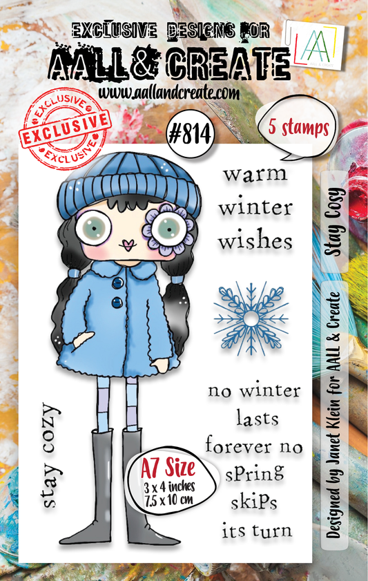 #814 - A7 Clear Stamp Set - Stay Cosy