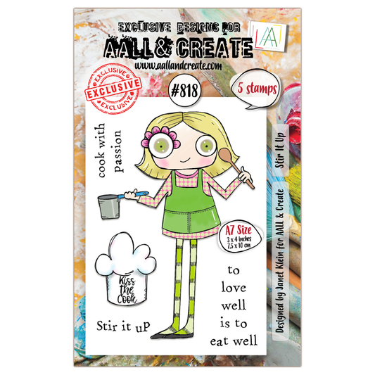 #818 - A7 Clear Stamp Set - Stir It Up
