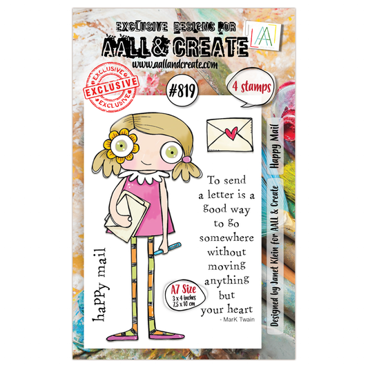 #819 - A7 Clear Stamp Set - Happy Mail