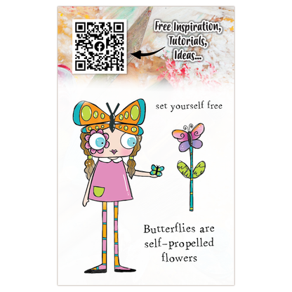 #821 - A7 Clear Stamp Set - Set Yourself Free