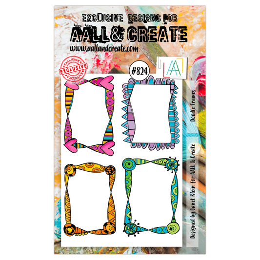 #824 - A6 Clear Stamp Set - Doodle Frames