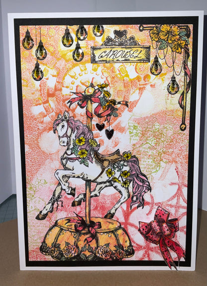 TP-827- A5 Clear Stamp Set - On Golden Poles