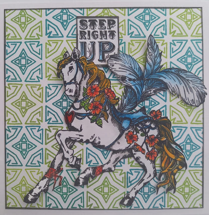 TP-827- A5 Clear Stamp Set - On Golden Poles