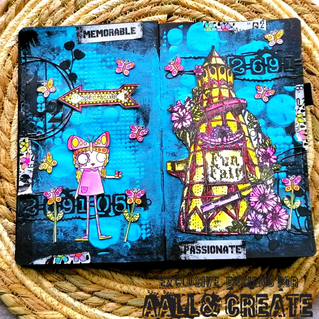TP-828 - A5 Clear Stamp Set - Spiralling Delights