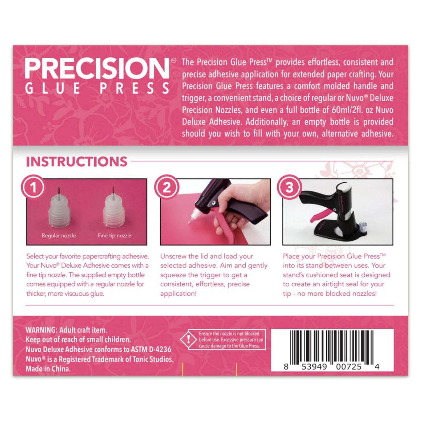 My Sweet Petunia Precision Glue Press & Nuvo Delux Precision Nozzles with Bottle