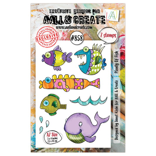 #858 - A7 Clear Stamp Set - Plenty of Fish