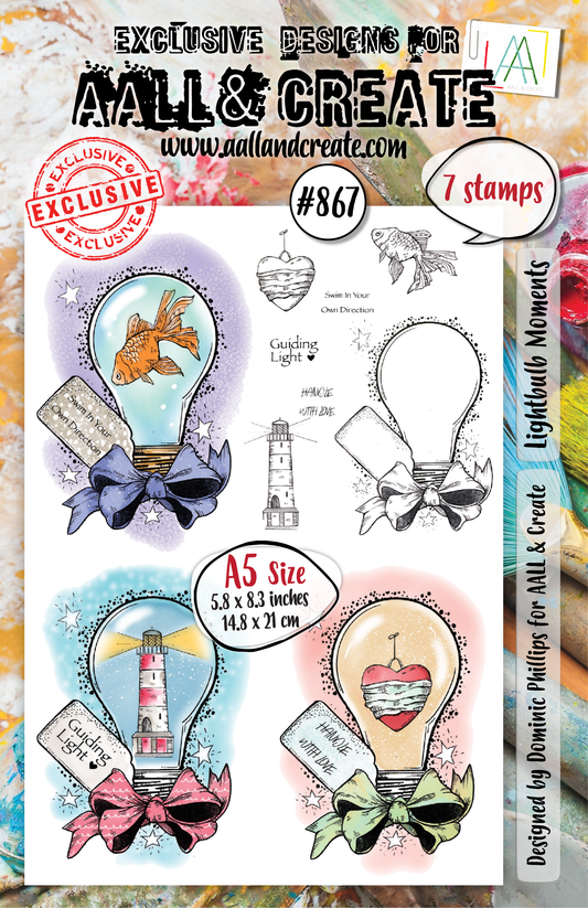 #867 - A5 Clear Stamp Set - Lightbulb Moments