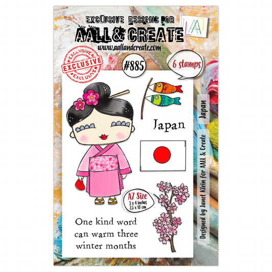 #885 - A7 Clear Stamp Set - Japan