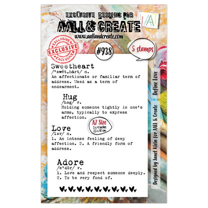 #938 - A7 Stamp Set - Define Love