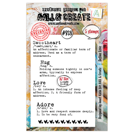 #938 - A7 Stamp Set - Define Love