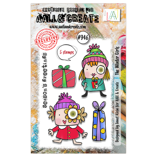 #946 - A7 Stamp Set - The Winter Girls