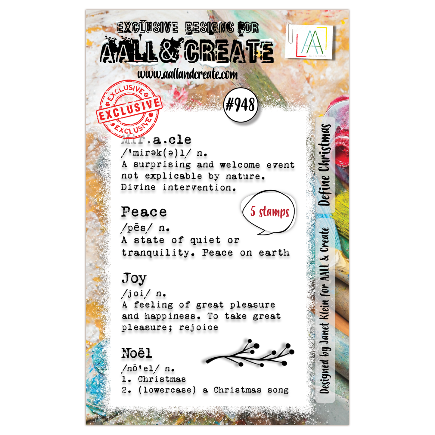 #948 - A7 Stamp Set - Define Christmas