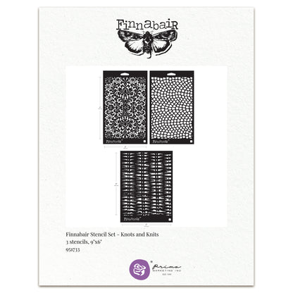 Prima Marketing Finnabair Limited Edition Stencil Set Knots & Knits (2pcs)