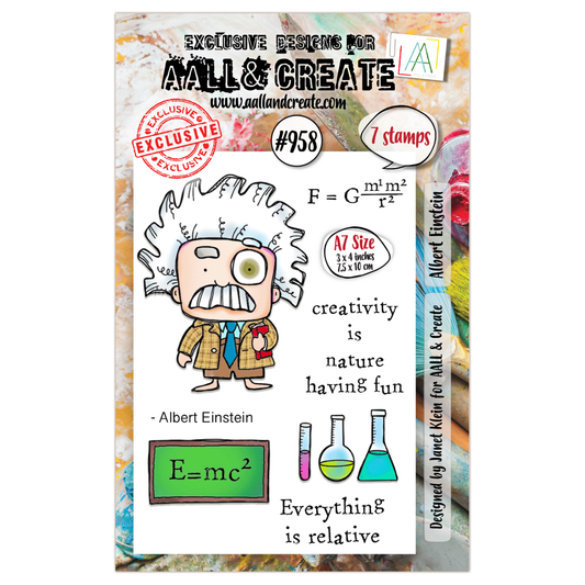 #958 - A7 Stamp Set - Albert Einstein