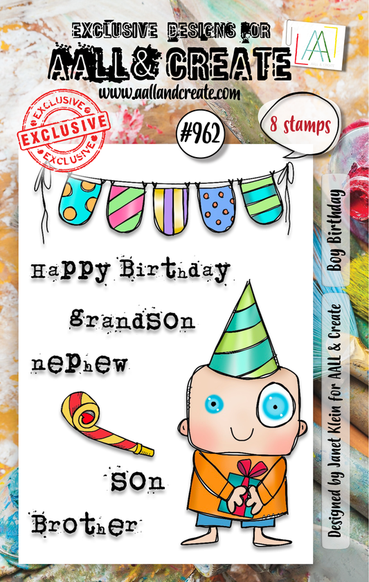 #962 - A7 Stamp Set Set - Boy Birthday