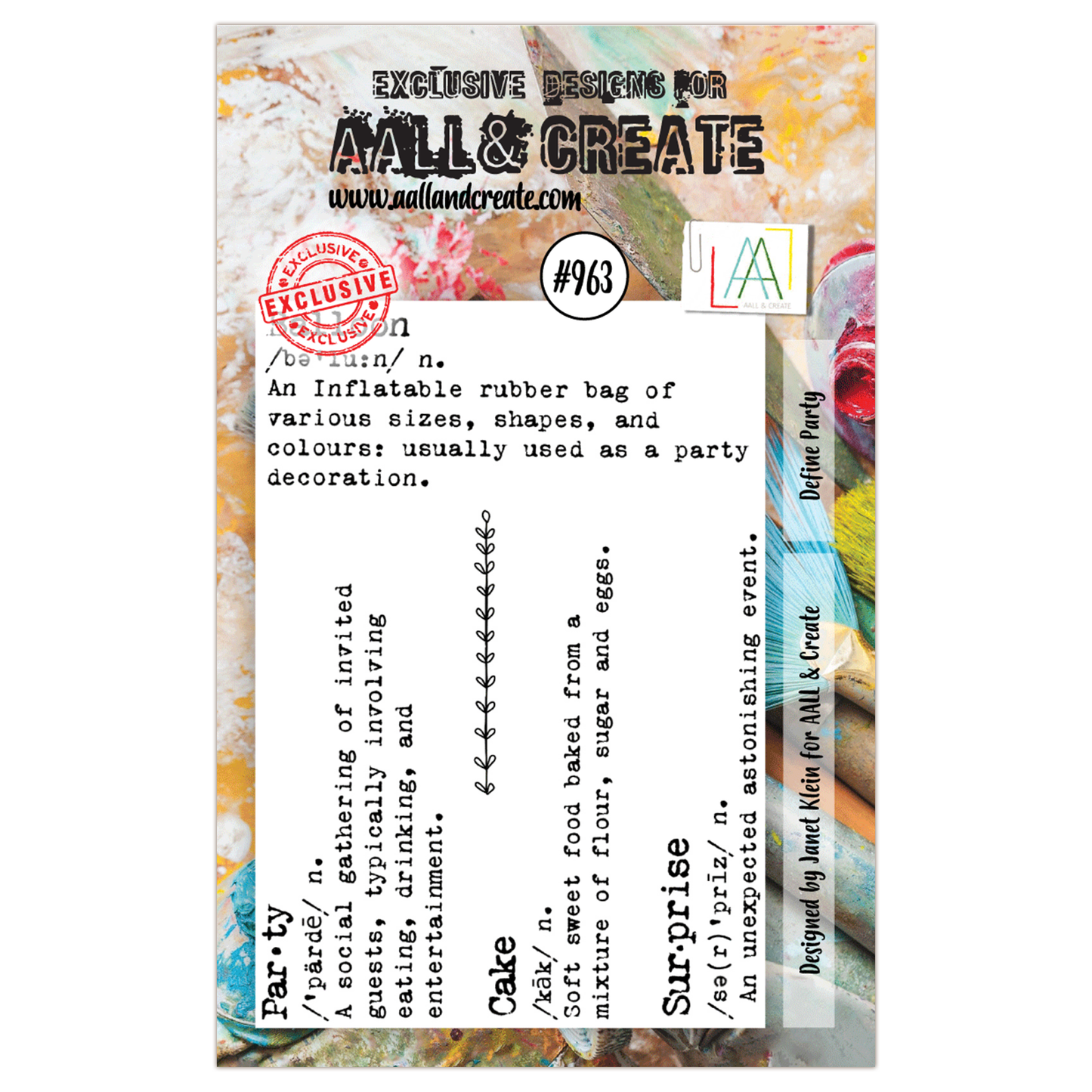 #963 - A7 Stamp Set - Define Party