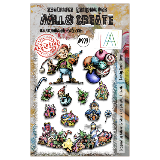 #999 - A5 Stamp Set - Candy Town Elves