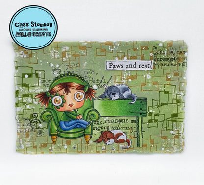 #1134 - A7 Stamp Set - Paws & Rest