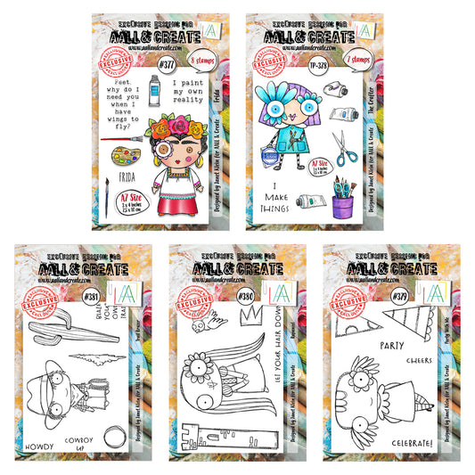 AALL & Create Set OF 5x A7 stamp sets - Creatives