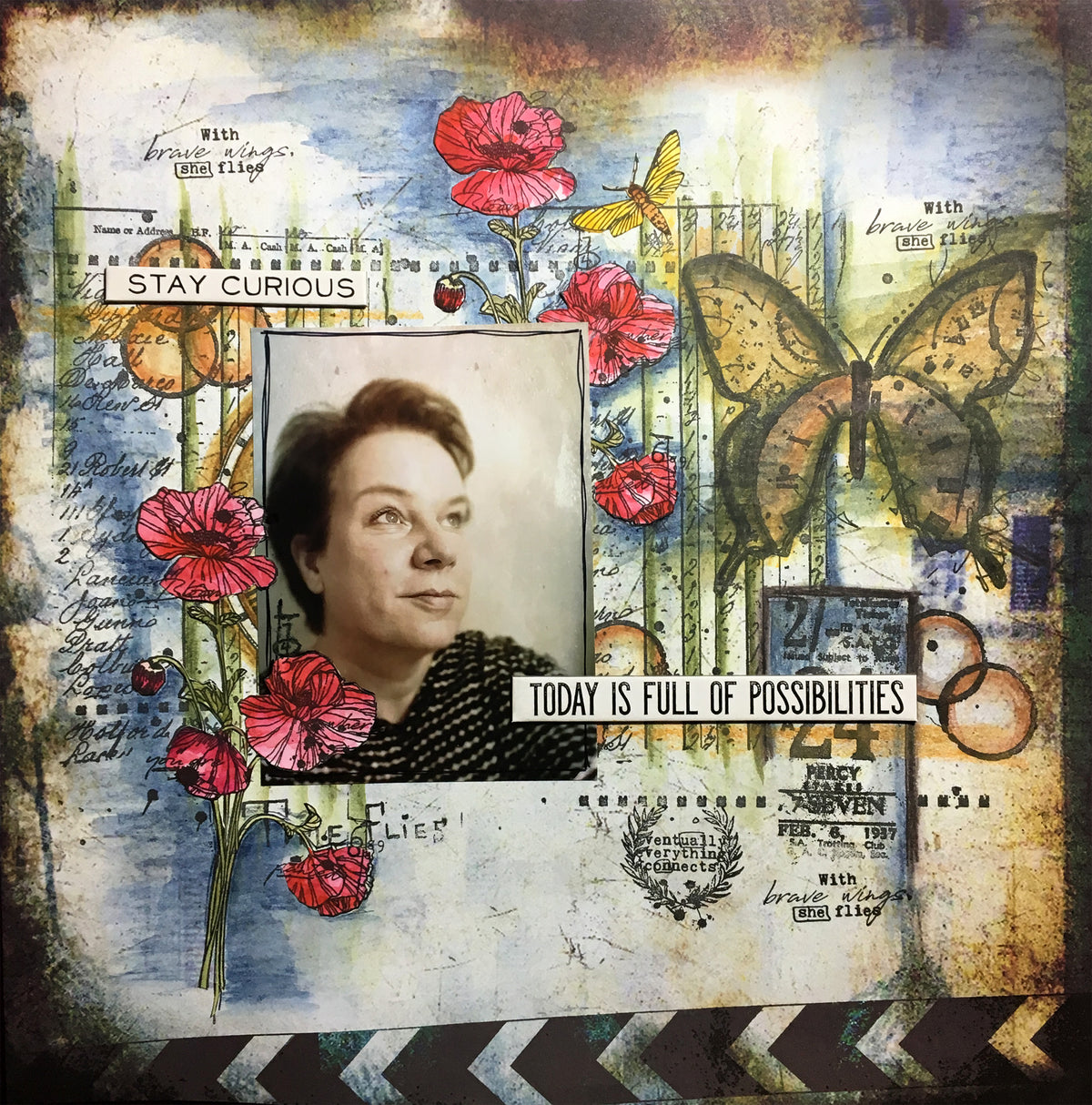 TP-197 - A5 Clear Stamp Set - Scripted Botanicals