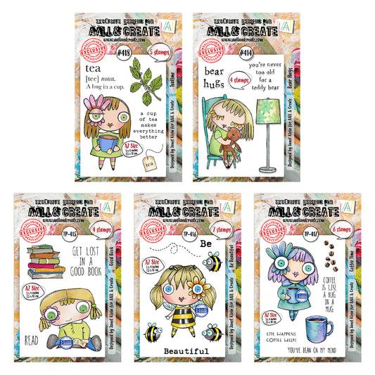 AALL & Create Set of 5x A7 Stamp sets - Hug Time